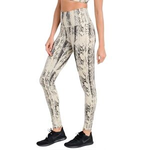 MONO B Viper Print Snake Animal Yoga Tights Leggings Gray Women’s Size Small